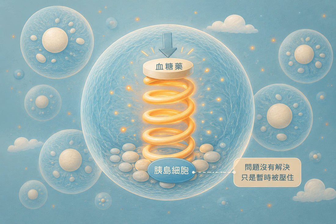 吃血糖藥就像在壓彈簧？鬆手就反彈！「優化細胞功能」才是控糖治本關鍵