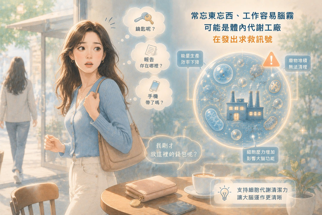 常忘東忘西、工作容易腦霧？可能是體內代謝工廠在發出求救訊號！